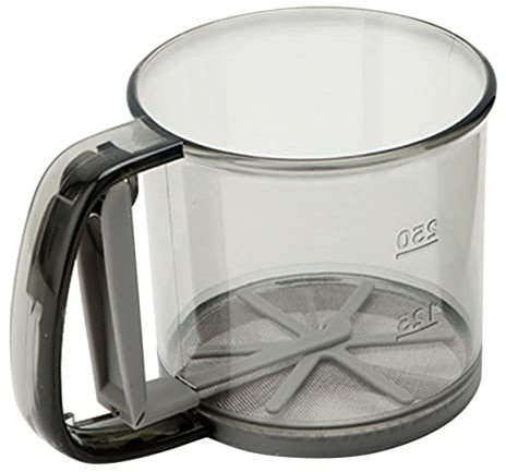 Zerodeko Handheld Flour Sifter Mesh Sieve Semi-Automatic Baking Sifter Small Flour Sieve for Home Kitchen Baking Tools White Box Packaging