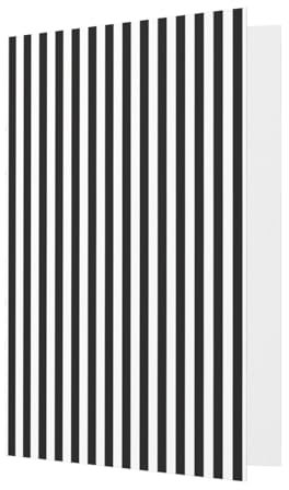 Grußkarten-Set, gestreift, 10,2 x 15,2 cm, Schwarz / Weiß