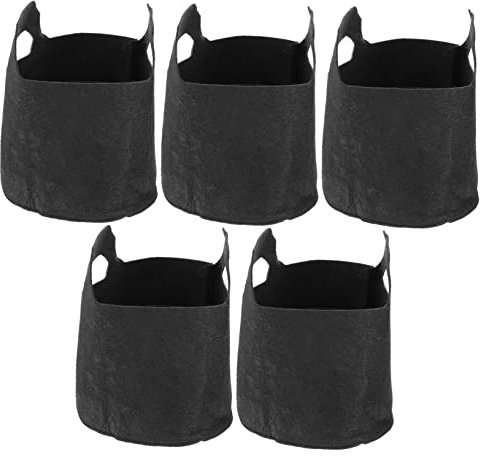 CIMAXIC Vlies Garten-pflanztasche 5er Satz Pflanzsäcke Für Draussen Vlies-pflanzentasche Mit Stabiler Griff
