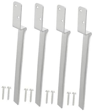 Amagogo 4x Fence Post Anchor Kit Wood Post Support Gardening Tools Easy to Use Weather Resistant Easy to Install Grounding Stakes