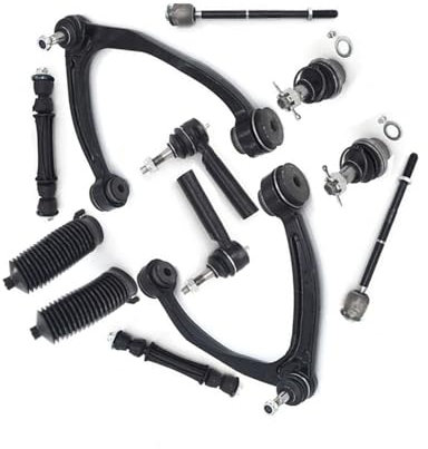 NUOSDEX Compatible con Cadillac para Escalade 2011 2012 2013 2014 2007 2008 2009 2010 Kits De Barra Estabilizadora, Rótula Y Fuelle De Brazo De Control Superior Delantero Brazos Control Coche