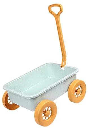 Kids Wagon Toy Sand Toy Trolley Beach Game Cart for Children Boys Girls Ages 3-6 Outdoor Play Vehicle- Blue