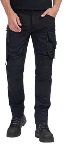 Faze.One Glaston 4K Arbeitshose für Herren | Stretch-Arbeitshose mit Kniepolstern | Robuste Workwear für Profis | Baumwoll-Polyester-Gewebe mit 4-Wege-Stretch-Paneelen