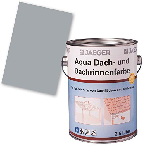 JAEGER Aqua Dach- und Dachrinnenfarbe 2,5 Liter in silbergrau Dachschutz