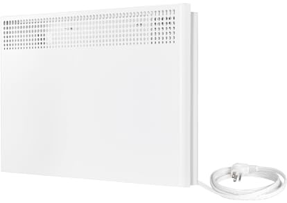 Stelpro PLUG-IN Ultra-Quiet Convector Heater – 1500W, 120V, Built-In Programmable Thermostat with LCD, Cool-Touch Safety, Rounded Steel Housing, Quiet Operation (ASHC1501PW) - White