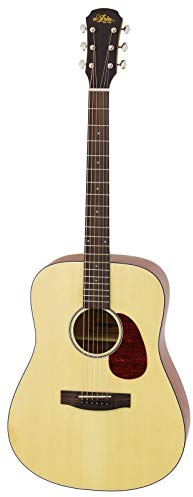 Aria ARIA-111-MTN Vintage 100 Series 6 Saiten Dreadnought Akustikgitarre, mattes natürliches Finish