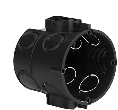 WITTKOWARE Unterputz Klemm-Schalterdose für Elektro-Rohbauinstallation, Ø 60mm, Tiefe 63mm, schwarz, 25 Stück