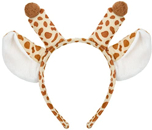 Balinco Diadema Jirafa Diadema para el pelo | Diadema con orejas de jirafa | Accesorios para el pelo | Cuernos de jirafa | Sombreros | Carnaval Fiesta de Halloween