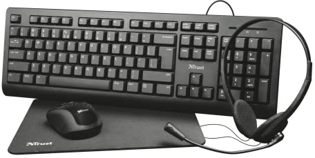 Thuiswerkset Trust Primo 4in1 Zwart