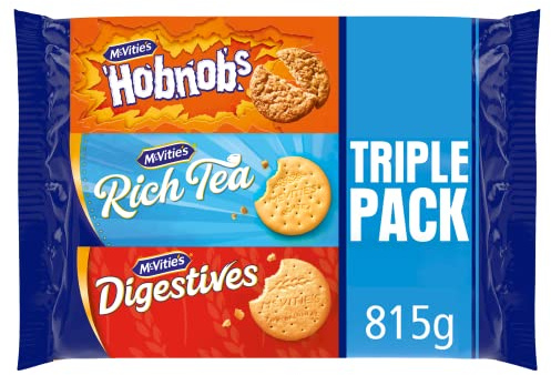 McVitie's Triple Pack Rich Tea, Digestive & Hobnobs Biscuits 815g