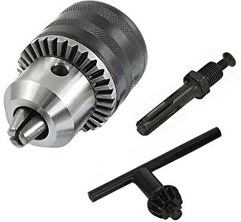 Mandrino di Ricambio per Trapano a Cermagliera 3-16mm 1/2 20UNF con Adattatore SDS PLUS e Chiavino di Serraggio
