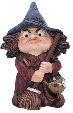 Vipomkowa Halloween Decorations Indoor Outdoor Decor UK Halloween Polyresin Garden Gnome For Witch Ornaments Indoor/Outdoor Decor (B, One Size)