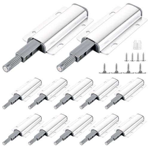 YAYODS 12 Pezzi Push Pull per Ante, Push Pull, Apertura a Pressione, Ante Chiusura Magnetico Pressione Home, Push to Open, Chiusura Push Pull Ante per Mobile, Apertura Pressione Sistema
