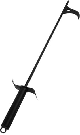 Pinzas para fogatas póker con quemador de leña atizador de fuego largo accesorios para acampar chimenea de póquer de mano póquer de la chimenea del hogar mango largo tenazas acero