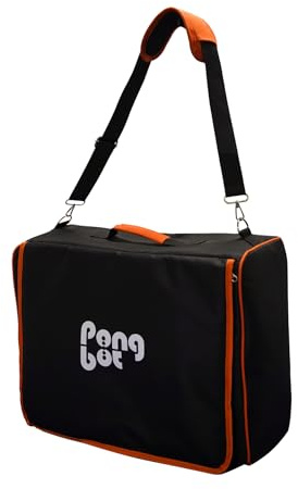 PONGBOT Tragbare Tragetasche für Nova S Pro Tischtennisroboter mit multifunktionalen Fächern, voll gepolsterter, verstellbarer Schultergurt, Reißverschluss, Handtasche/Schultertasche