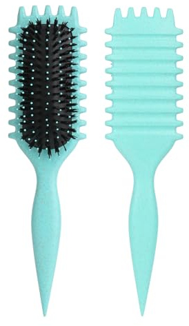 Curl Defining Brush for Curly Hair - Combing and Shaping Men's and Women's Curls to Reduce Pulling and Separation
