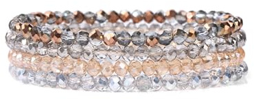 GUSXPPD Bracelets Multicouches en Perles, Bracelet de perles en cristal, Boho Bracelet En Cristal, Bracelets En Perles Pour Femmes, Bracelet Boho Pour Fille Maman Petite Amie (Bunt 5)