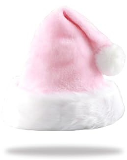 BAIYSFFG Santa Hat,Christmas Hat,Red Velvet Santa Hat Comfort Extra Thicken Classic Fur Holiday Xmas Hat for Kids and Adults Christmas New Year Party Supplies