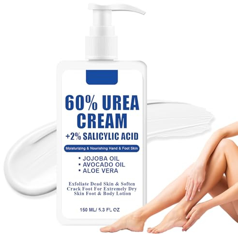 1 Stück Fußcreme Hydrating and Anti-Cracking Foot Cream Fusscreme Sehr Trockene Füsse Fußcreme Trockene Füße 150ml Fusscreme Hand- und Fuß-Urea-Creme für Extrem Trockene und Rissige Füße (Weiß)
