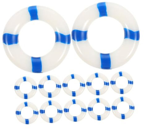 Kisangel Ensemble De 12 Mini-bouées De Natation Compactes De Style Méditerranéen pour La Décoration du Jardin Et De La Maison