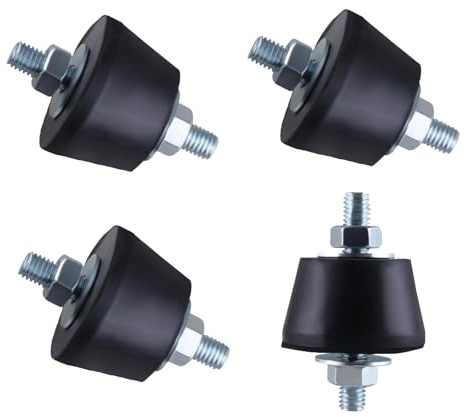 TIOMIOSEA 4 Stück Gummipuffer Klimaanlage M8 Schwingungsdämpfer Klima Silentblock Vibrationsdämpfer, Gummidämpfer für Wärmepumpe Maschinen, Motoren, Haushaltsgeräte (Ø40/30mm x 25mm)