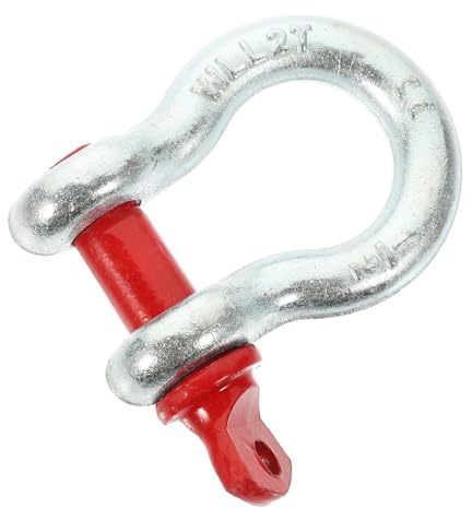 MAGICLULU Grillete de Ancla Galvanizado Herramienta de Elevación Todoterreno de 1/2 Pasador Roscado, Grillete de Alta Resistencia 2 Toneladas para Uso Industrial y Carga Pesada