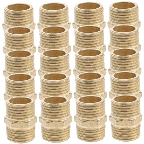 Operitacx 20 piezas Conector de Manguera Pulg Galvanizado Acoplamiento Recto Macho para Jardín Riego y Uso Doméstico