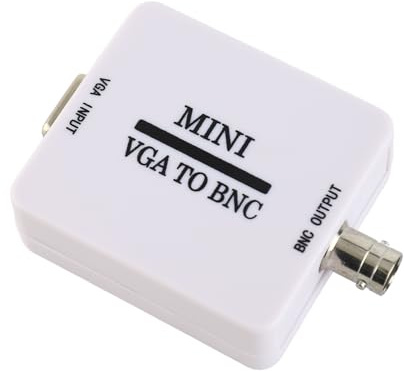 Tomvorks VGA to BNC Adapter Converter, Automatically Detects and Converts Incoming PC Images to NTSC, PAL, Supports High Resolution PC Input to SXGA, VGA to BNC Video Converter Box for