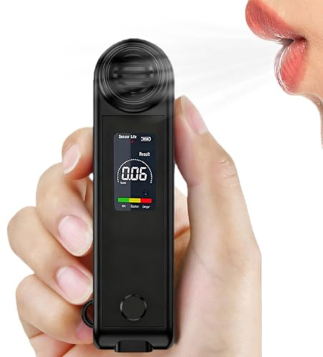 Kexpery Testeur d'éthylotest d'alcool à Affichage numérique LCD, Charge de Type C pour Usage Personnel