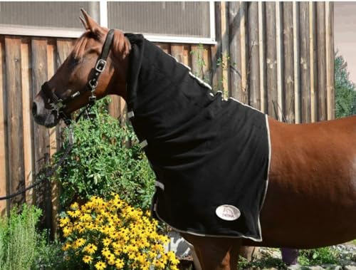 AMKA Couverture de cou en polaire pour chevaux - Couleur : noir