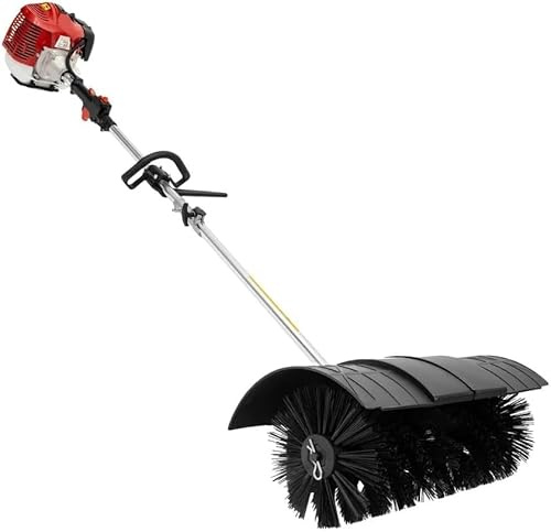 Balai Balai à Moteur Thermique 2 Temps 52 cm3, idéal pour Le Nettoyage des pelouses artificielles, terrasses et allées, Ainsi Que pour Le déneigement des allées et Jardin