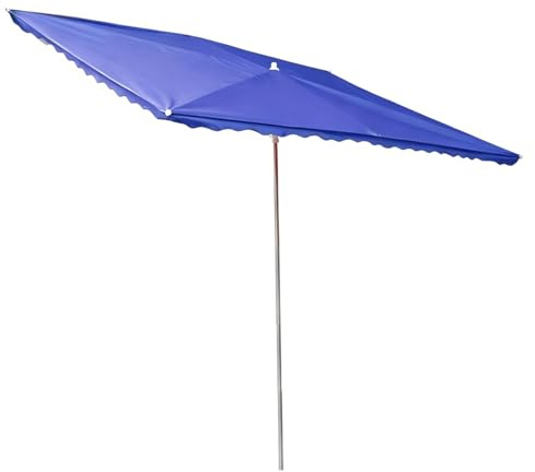Tenda Ombrellone Da Giardino Con 6 Braccia, Ombrellone Parasole Da Balcone, Ombrellone Inclinabile Rettangolare, Design Anti-Pizzicamento E Regolazione Dell'Altezza Per Negozi E Bancarelle Blue,4*3m