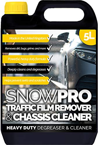 SnowPro Traffic Film Remover and Chassis Cleaner TFR 5 L – Removes Dirt, Grime, Grease, Oil and Bugs - Multi-Vehicle For Use on Cars, Trucks, Vans, Motorbikes & More