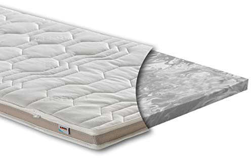 ARBD Kaltschaum Topper 90x200 cm – 7cm Matratzentopper H3 mittel – orthopädische Matratzenauflage für alle Matratzen & Betten – atmungsaktiv, ergonomisch & Allergiker geeignet