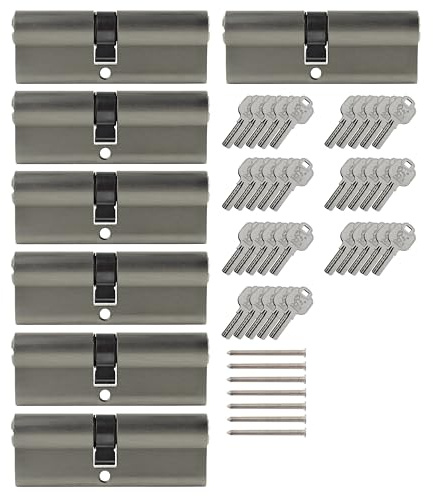 7x Profilzylinder 85 mm 40/45 gleichschließend inkl. 35 Schlüssel
