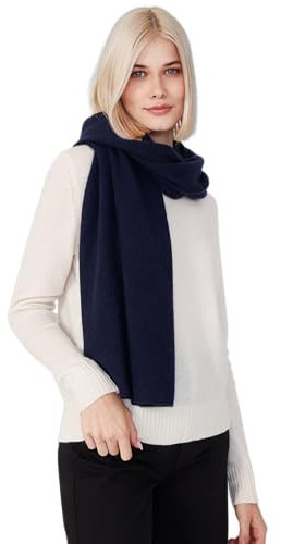 Style & Republic Kaschmir Schal Damen aus 100% Cashmere - dein kuscheliger Premium Schal für stilvolle Herbst- & Winter-Momente - Navy