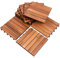 EINFEBEN Terrassenfliese Holzfliesen Akazie 5m², 30x30cm, Bodenbelag, Drainage, Garten Klick-Fliese