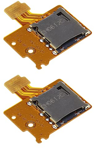 EMSea 2pcs Lecteur de Carte Micro SD Fente pour Carte Mémoire Titulaire de Carte Mémoire TF SD Pièce de Rechange de Réparation Compatible avec Switch Console