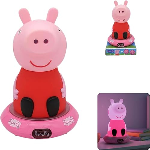 SRV Hub Peppa Pig Night Light Lamp for Kids – 3D Desk Lamp Battery Powered Table Lamp for Bedroom, Gaming Room & Christmas Gifts Table Light for Bedroom Bedside Lamp Size-21cm