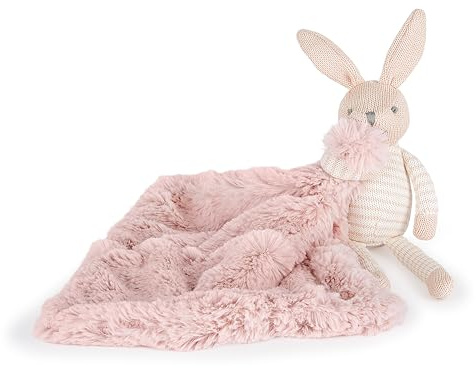 Mousehouse Gifts - Baby Blanket with Pink Rabbit Comforter Teddy, Swaddle for Newborns and Toddlers