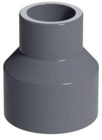 Reducing Bush Connector PVC Metric Plumbing Fittings Pipe Tubing Connectors for Aquarium Fish Tank Pond Solvent Weld Plumbing (Reducing Connector, 50mm to 40mm)