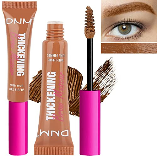 Erinde 2Pcs Professionelles Brauengel, Getönter Langlebiger Brauenkleber, Natürliches & Wasserfestes Augenbrauengel, Augenbrauen-Styling-Makeup-Fasern und Fixierfüller, Flexibler Halt - Rich Auburn