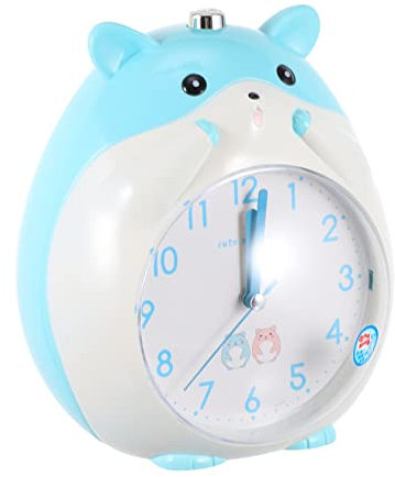 TOPPERFUN Lichtwecker Für Junge Mädchen Mit Cartoon-Hamster-Design Leise Tischuhr Mit Nachtlicht-Funktion Als Nebenschlafuhr