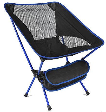GONGGUJ Klappbarer Stuhl, tragbarer Camping-Strandstuhl, leicht, zusammenklappbar, Ultraleicht, Camping-Rucksack-Stühle, tragbarer Faltbarer Stuhl für Outdoor-Angeln