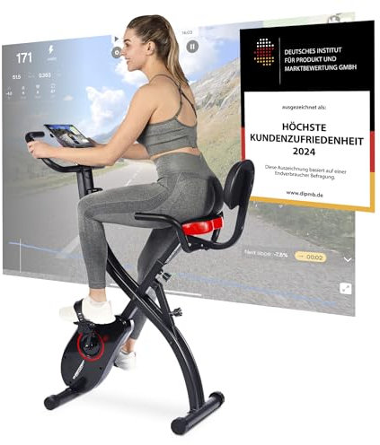 Christopeit Sport Ergometer S-Bike, Fitnessbike indoor, Sitz- und Liege-Heimtrainer, Pedelec klappbar mit LCD, Pulsmesser