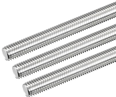 QUARKZMAN 3 Stück Gewindestange M12 x 200mm Vollgewindestange 304 Edelstahl V2A Gewindestangen A2 Metrisch Gewindebolzen VA Gewindestab Rechtsgewinde Gewindestift