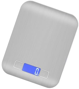 Amosfun 5kg Digitale Küchenwaage Aus Mit Genauigkeit Multifunktionale Lebensmittelwaage Ohne Batterie Für Zuhause Silberfarben
