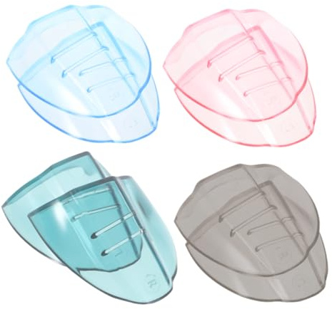 Garneck 4 Pairs of Universal Safety Glasses Side Shields: Multicolored Eyeglasses Safety Guards with Slip-on Design Transparent Lens Protection Shields for Woodworking Construction
