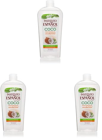 Aceite Hidratante de Coco - Instituto Español 400 ML (Paquete de 3)