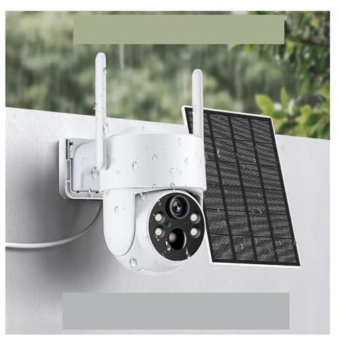 VEKELETE Telecamera Solare WiFi 4MP 2K con Pannello Solare PTZ Batteria Protezione di Sicurezza PIR Rilevamento Umano Telecamera IP di sorveglianza(4MP 32G SD Card)